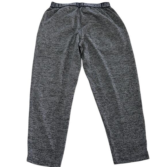 Under Armour Pants Womens X Small Black Grey Heathered Play Up Capri Loose - Picture 3 of 7